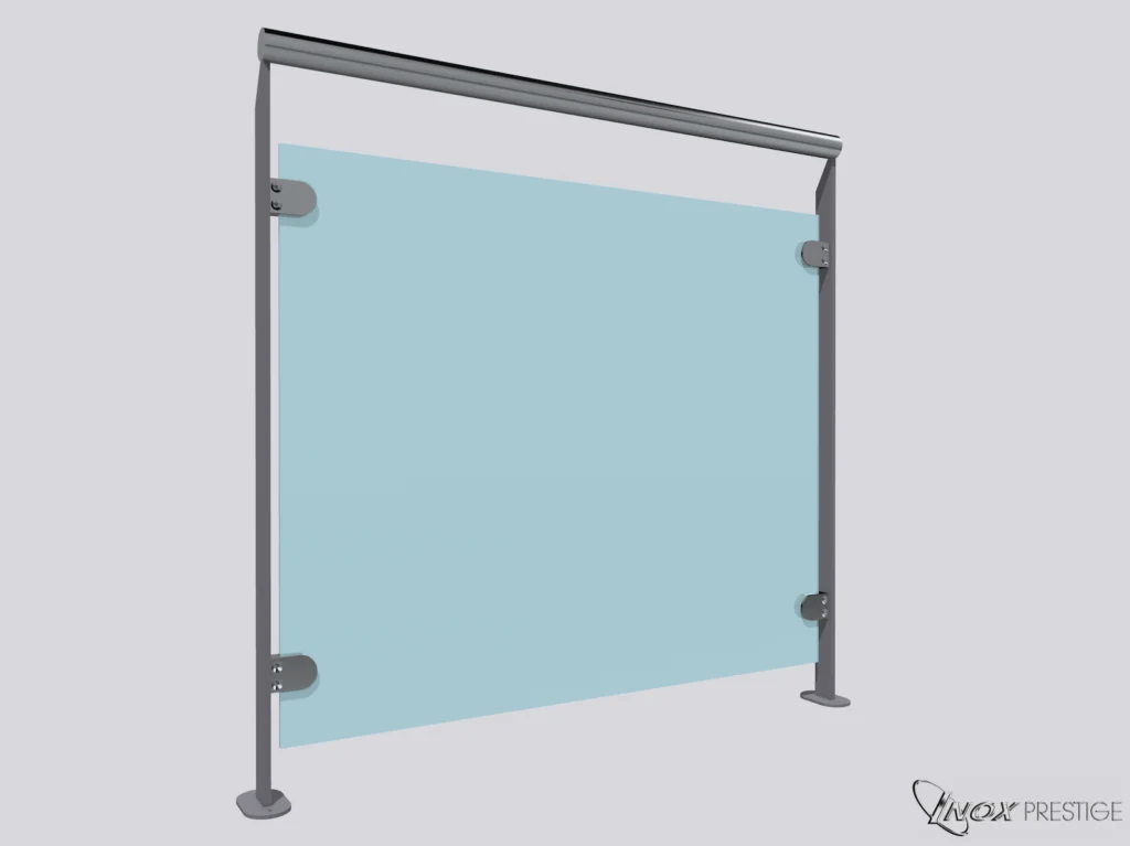 Garde-corps inox et verre